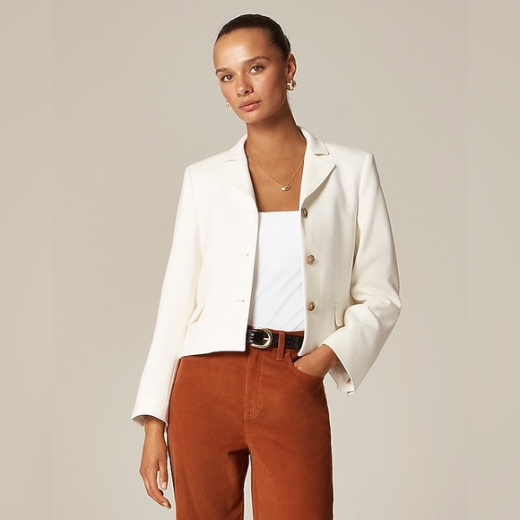 J Crew Cropped lady blazer in four-season stretch CN786
